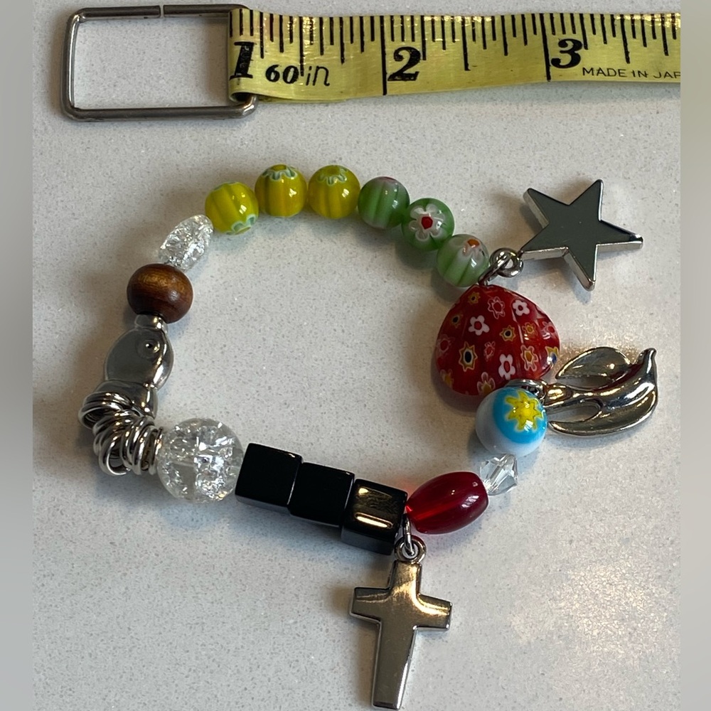 Christian Beaded Charm Bracelet